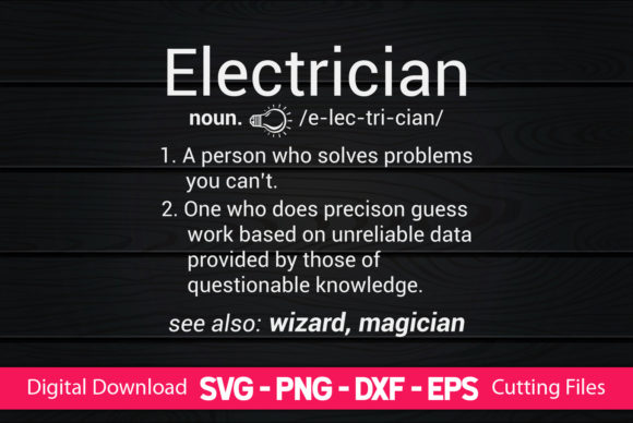 Electrician Definition Funny Electrician: Embroidery Review