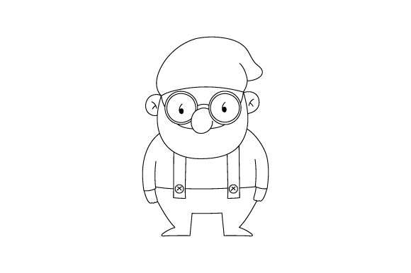 Gnome Coloring Page: Crafts & Kids Design Asset Review