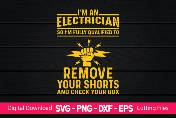 I'm an Electrician Graphic: Print Template for Crafters