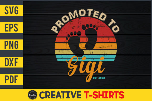 Promoted to Gigi Est. 2022: Graphics & Print Templates
